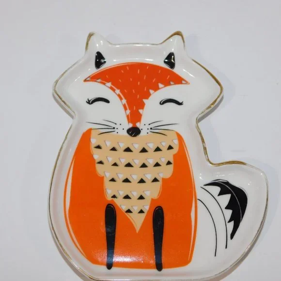 Ganz Orange Fox Trinket Jewelry Dish Holder Tray - Picture 4 of 4